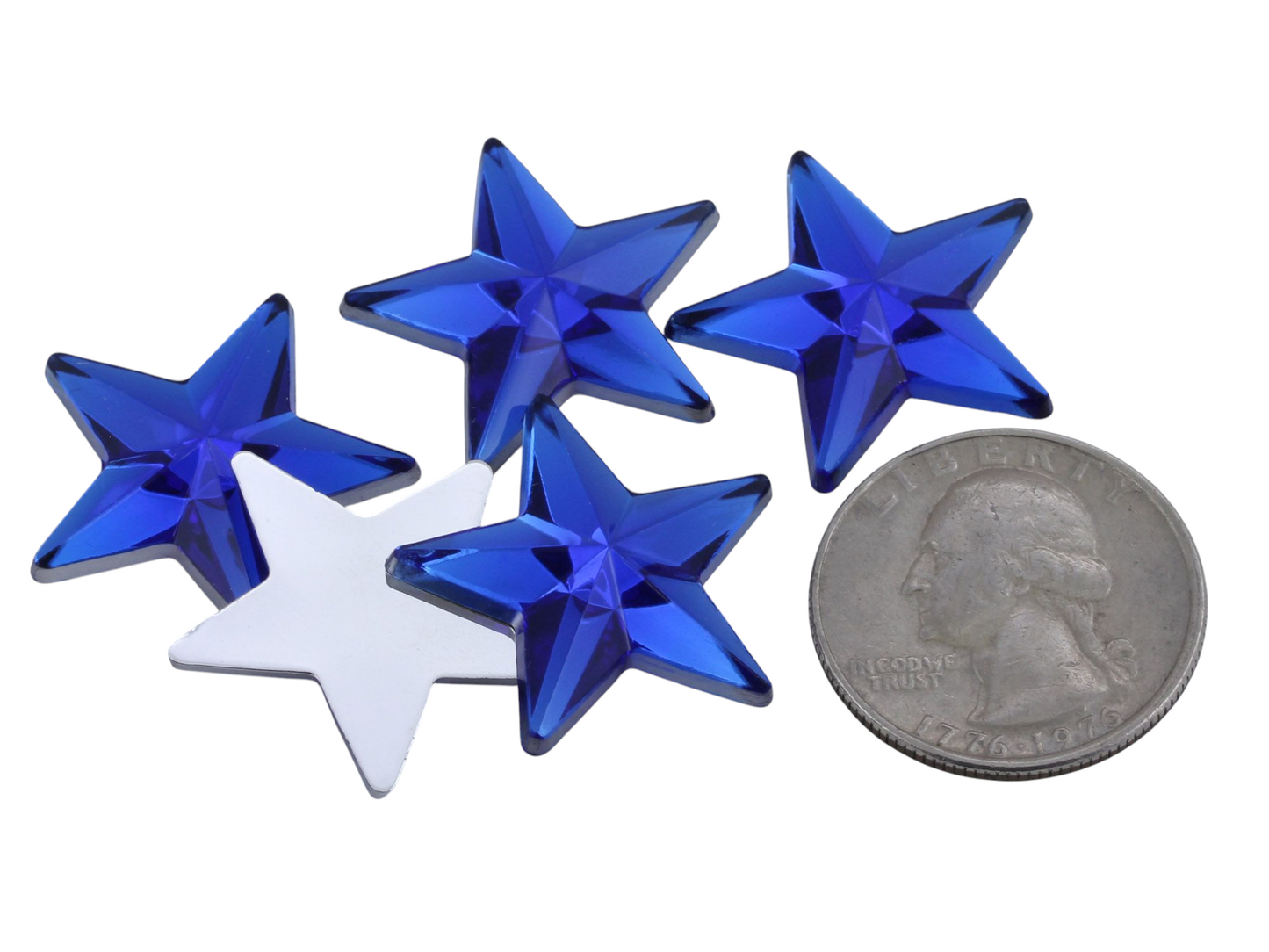 Blauer Saphir mit flacher Rückseite Stern Edelsteine