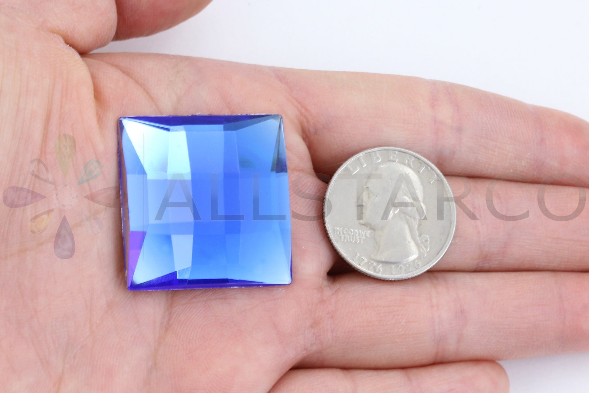 blue sapphire  square extra large big huge jumbo flat back acrylic gems plastic rhinestones for craft gemstones body jewels face skin cabochons embellishments cosplay prop making jewelry making party diy crafts costume making scrapbooking high quality allstarco décor stones larp events film making