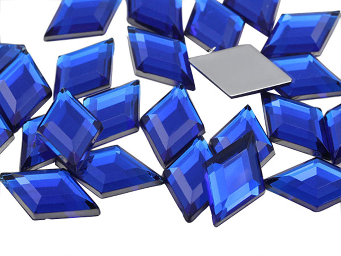 blue sapphire diamond flat back acrylic gems plastic rhombus rhinestones for craft gemstones body jewels face skin cabochons embellishments cosplay prop making jewelry making party diy crafts costume making scrapbooking high quality allstarco décor stones larp events film making