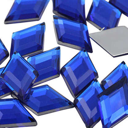 blue sapphire diamond flat back acrylic gems plastic rhombus rhinestones for craft gemstones body jewels face skin cabochons embellishments cosplay prop making jewelry making party diy crafts costume making scrapbooking high quality allstarco décor stones larp events film making