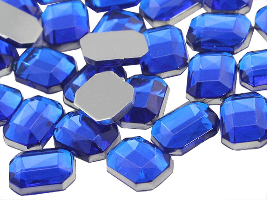 blue sapphire octagon flat back acrylic gems plastic rhinestones for craft gemstones body jewels face skin cabochons embellishments cosplay prop making jewelry making party diy crafts costume making scrapbooking high quality allstarco décor stones larp events film making