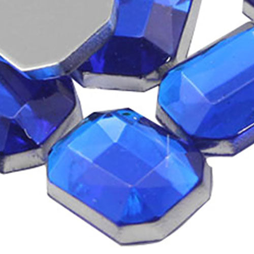 blue sapphire octagon flat back acrylic gems plastic rhinestones for craft gemstones body jewels face skin cabochons embellishments cosplay prop making jewelry making party diy crafts costume making scrapbooking high quality allstarco décor stones larp events film making