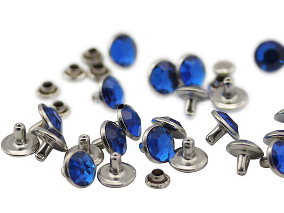 rhinestone rivets fasteners studs round stud setter gift christmas birthday artist creative daughter son girlfriend kit handpress hand press machine tool diy dies crafting garment making design designer gu50 non rusting brass decorative studs embellishments clothing making costume making diy crafts purses leathercraft leather work design allstarco handbags bracelets flipflops jackets denim cotton fabric decor embellish