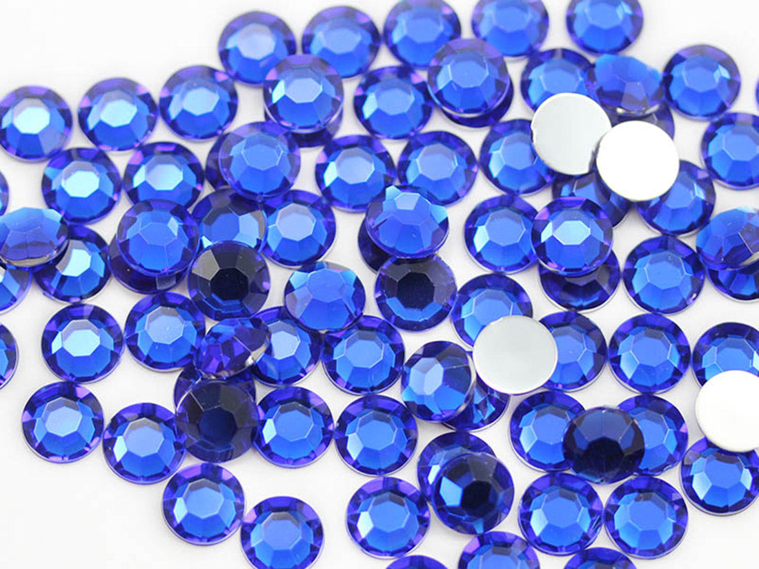 blue sapphire round circle flat back acrylic gems plastic rhinestones for craft gemstones body jewels face skin cabochons embellishments cosplay prop making jewelry making party diy crafts costume making scrapbooking high quality allstarco décor stones larp events film making card making crafting school kids fun creative