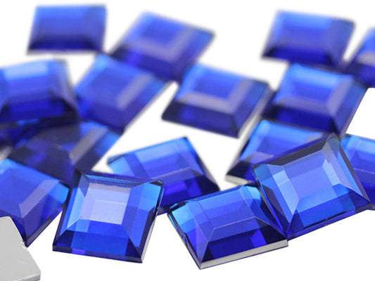 blue sapphire square flat back acrylic gems plastic rhinestones for craft gemstones body jewels face skin cabochons embellishments cosplay prop making jewelry making party diy crafts costume making scrapbooking high quality allstarco décor stones larp events film making