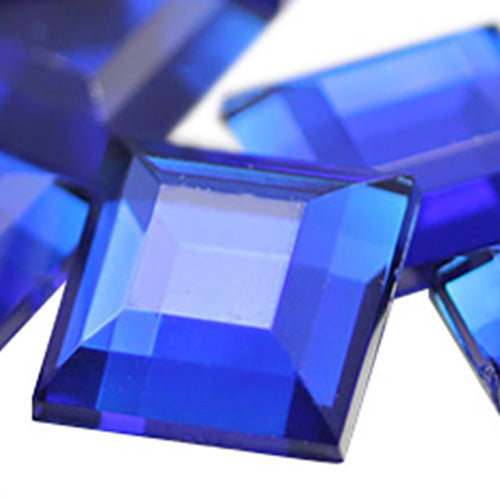 blue sapphire square flat back acrylic gems plastic rhinestones for craft gemstones body jewels face skin cabochons embellishments cosplay prop making jewelry making party diy crafts costume making scrapbooking high quality allstarco décor stones larp events film making