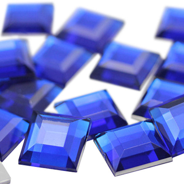 blue sapphire square flat back acrylic gems plastic rhinestones for craft gemstones body jewels face skin cabochons embellishments cosplay prop making jewelry making party diy crafts costume making scrapbooking high quality allstarco décor stones larp events film making