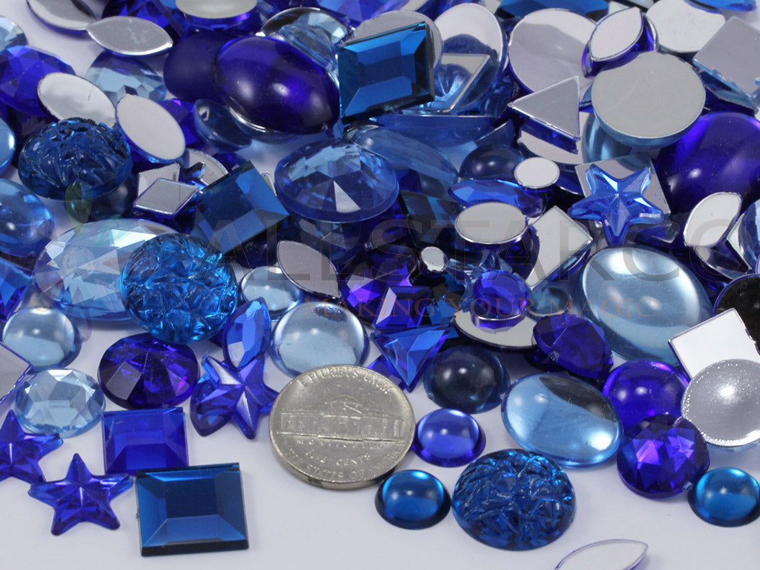 blue sapphire dark light mix craft gems in bulk wholesale shapes cabochon pearls flat back acrylic gems plastic rhinestones for craft gemstones body jewels face skin cabochons embellishments cosplay prop making jewelry making party diy crafts costume making scrapbooking high quality allstarco décor stones larp events film making card making crafting school kids fun creative