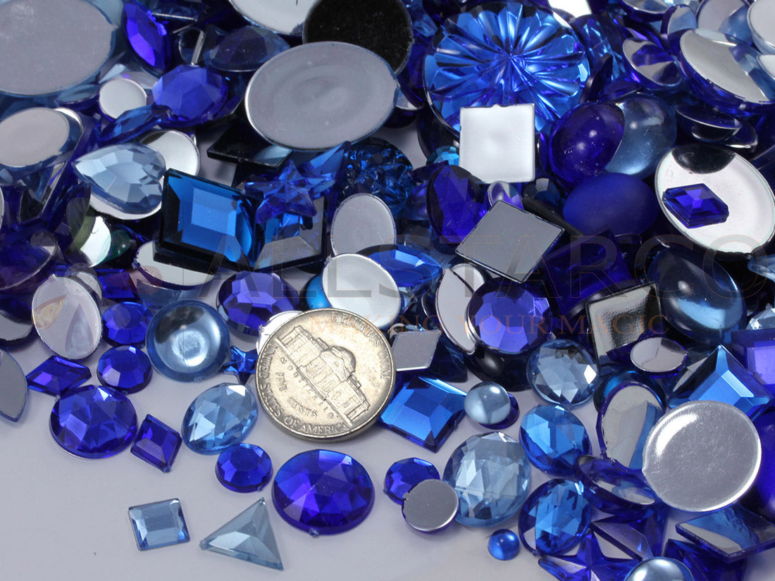 blue sapphire dark light mix craft gems in bulk wholesale shapes cabochon pearls flat back acrylic gems plastic rhinestones for craft gemstones body jewels face skin cabochons embellishments cosplay prop making jewelry making party diy crafts costume making scrapbooking high quality allstarco décor stones larp events film making card making crafting school kids fun creative