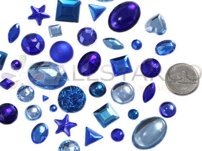 blue sapphire dark light mix craft gems in bulk wholesale shapes cabochon pearls flat back acrylic gems plastic rhinestones for craft gemstones body jewels face skin cabochons embellishments cosplay prop making jewelry making party diy crafts costume making scrapbooking high quality allstarco décor stones larp events film making card making crafting school kids fun creative