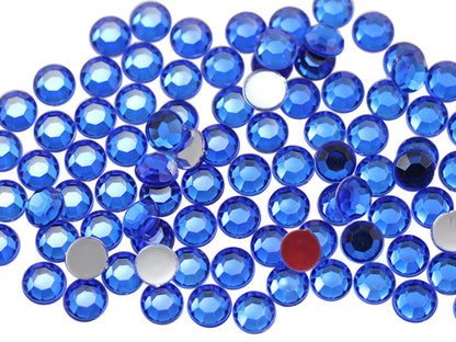 blue sapphire round circle flat back acrylic gems plastic rhinestones for craft gemstones body jewels face skin cabochons embellishments cosplay prop making jewelry making party diy crafts costume making scrapbooking high quality allstarco décor stones larp events film making card making crafting school kids fun creative