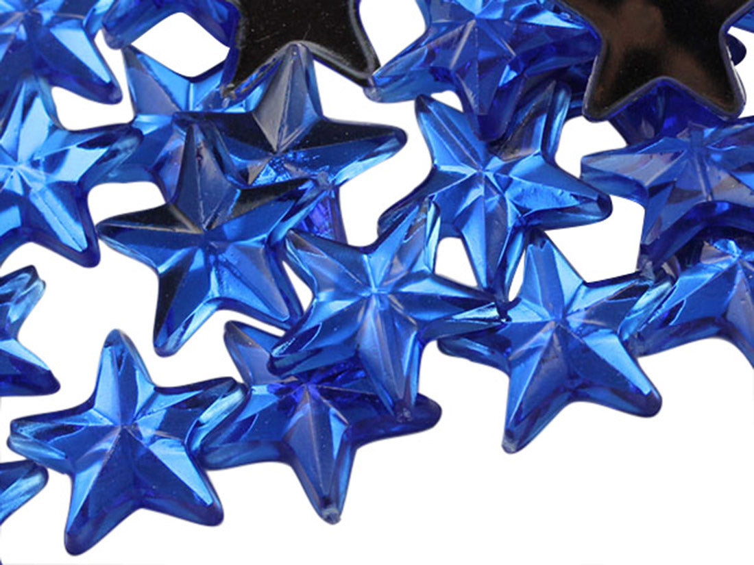 blue sapphire star flat back acrylic gems plastic rhinestones for craft gemstones body jewels face skin cabochons embellishments cosplay prop making jewelry making party diy crafts costume making scrapbooking high quality allstarco décor stones larp events film making