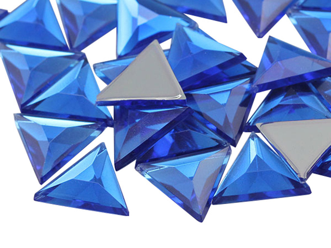 blue sapphire triangle flat back acrylic gems plastic rhinestones for craft gemstones body jewels face skin cabochons embellishments cosplay prop making jewelry making party diy crafts costume making scrapbooking high quality allstarco décor stones larp events film making