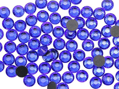 blue sapphire hotfix rhinestones heat set glass gems iron on nail art jewels garment embellishments hot glue décor gems hot fix stones for diy crafts clothing design allstarco