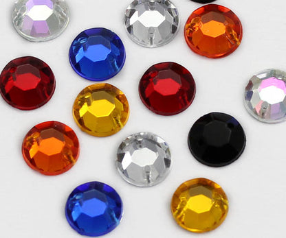 crystal clear  sew on rhinestones flat back acrylic gems jewels gemstones sewing embellishments garment making diy craft costume making