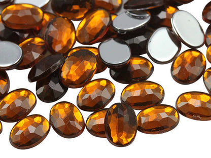 brown smokey topaz oval flat back acrylic gems plastic rhinestones for craft gemstones body jewels face skin cabochons embellishments cosplay prop making jewelry making party diy crafts costume making scrapbooking high quality allstarco décor stones larp events film making card making crafting school kids fun creative