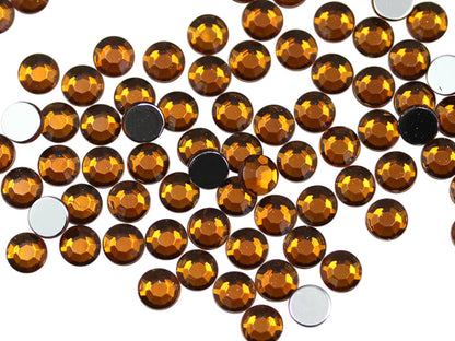 brown smokey topaz round circle flat back acrylic gems plastic rhinestones for craft gemstones body jewels face skin cabochons embellishments cosplay prop making jewelry making party diy crafts costume making scrapbooking high quality allstarco décor stones larp events film making card making crafting school kids fun creative