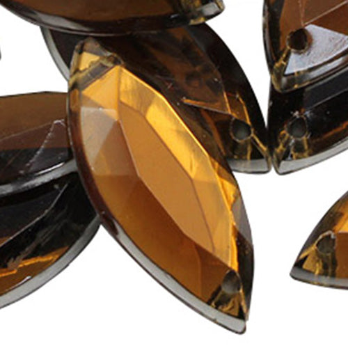 brown smokey topaz navette marquise horse eye flat back sew on sewing beads craft gems plastic rhinestones acrylic gemstones jewels with holes for clothing embellishments costume making cosplay diy garment prop making dress jewels for fabric crystals allstarco