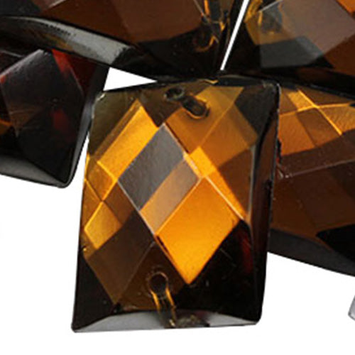 brown smokey topaz rectangle rectangular flat back sew on sewing beads craft gems plastic rhinestones acrylic gemstones jewels with holes for clothing embellishments costume making cosplay diy garment prop making dress jewels for fabric crystals allstarco