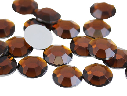 brown smokey topaz round circle flat back acrylic gems plastic rhinestones for craft gemstones body jewels face skin cabochons embellishments cosplay prop making jewelry making party diy crafts costume making scrapbooking high quality allstarco décor stones larp events film making card making crafting school kids fun creative