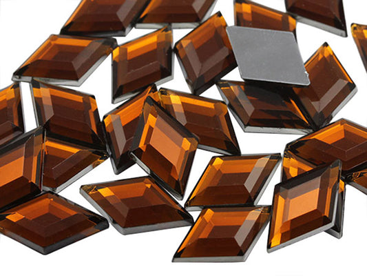 brown smokey topaz diamond flat back acrylic gems plastic rhombus rhinestones for craft gemstones body jewels face skin cabochons embellishments cosplay prop making jewelry making party diy crafts costume making scrapbooking high quality allstarco décor stones larp events film making