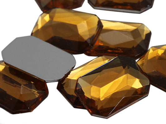 brown smokey topaz octagon flat back acrylic gems plastic rhinestones for craft gemstones body jewels face skin cabochons embellishments cosplay prop making jewelry making party diy crafts costume making scrapbooking high quality allstarco décor stones larp events film making