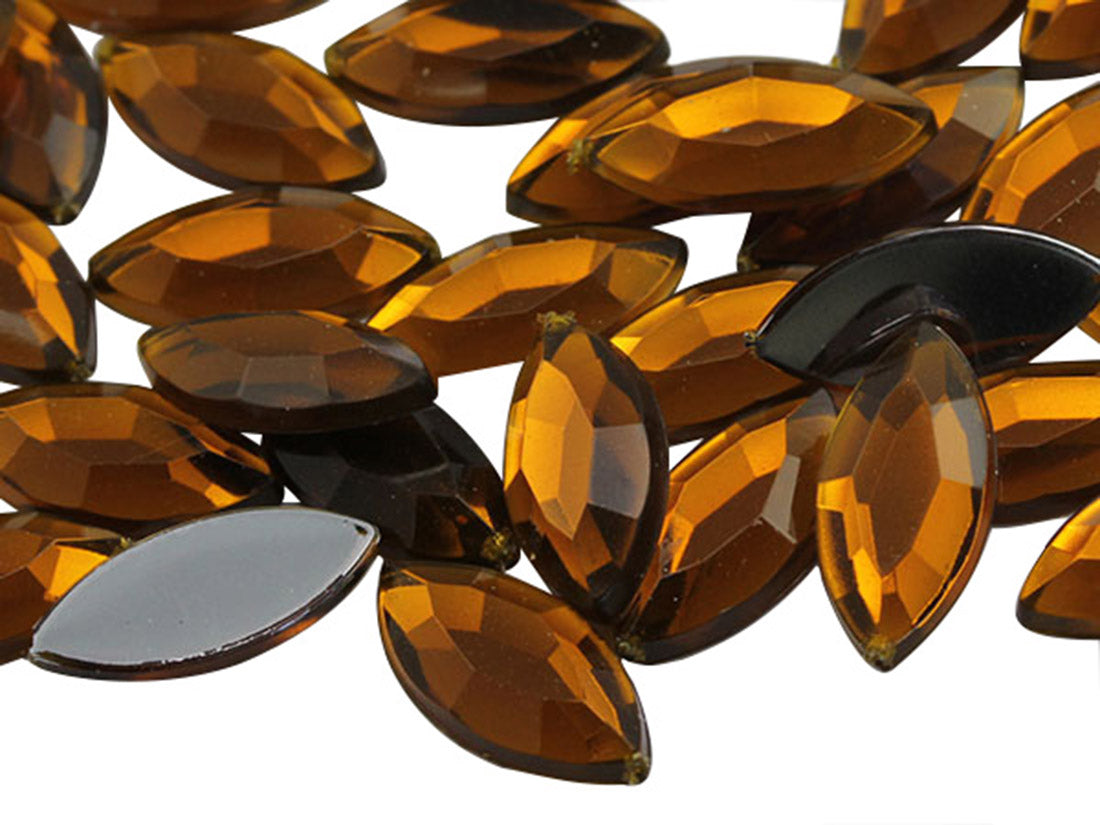 brown smokey topaz navette flat back acrylic gems plastic marquise horse eye rhinestones for craft gemstones body jewels face skin cabochons embellishments cosplay prop making jewelry making party diy crafts costume making scrapbooking high quality allstarco décor stones larp events film making