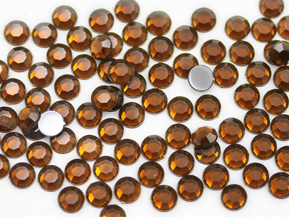 brown smokey topaz round circle flat back acrylic gems plastic rhinestones for craft gemstones body jewels face skin cabochons embellishments cosplay prop making jewelry making party diy crafts costume making scrapbooking high quality allstarco décor stones larp events film making card making crafting school kids fun creative