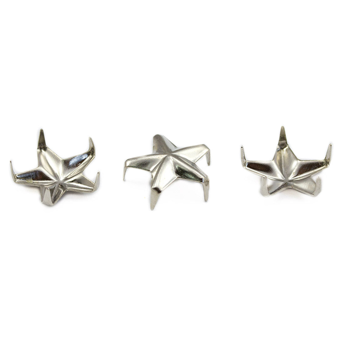 silver star studs nailheads prongs with legs non rusting brass decorative studs embellishments clothing making costume making diy crafts purses leathercraft leather work design allstarco handbags bracelets flipflops jackets denim cotton fabric decor embellish