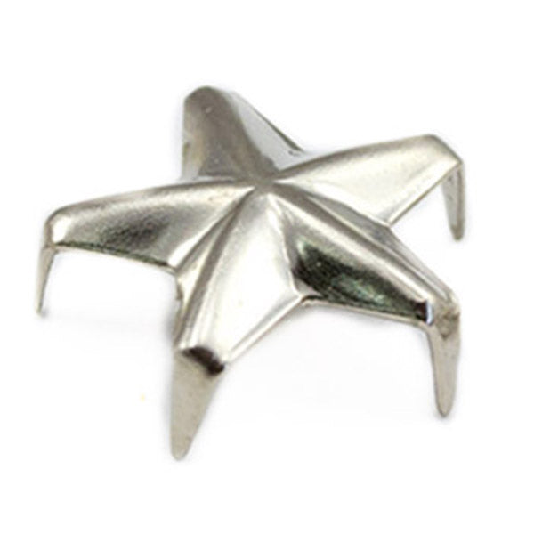 silver star studs nailheads prongs with legs non rusting brass decorative studs embellishments clothing making costume making diy crafts purses leathercraft leather work design allstarco handbags bracelets flipflops jackets denim cotton fabric decor embellish