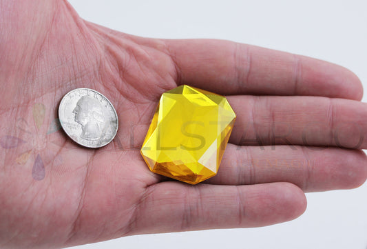gold topaz extra large octagon flat back huge giant jumbo acrylic gems plastic rhinestones for craft gemstones body jewels face skin cabochons embellishments cosplay prop making jewelry making party diy crafts costume making scrapbooking high quality allstarco décor stones larp events film making