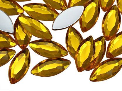 gold topaz navette flat back acrylic gems plastic marquise horse eye rhinestones for craft gemstones body jewels face skin cabochons embellishments cosplay prop making jewelry making party diy crafts costume making scrapbooking high quality allstarco décor stones larp events film making