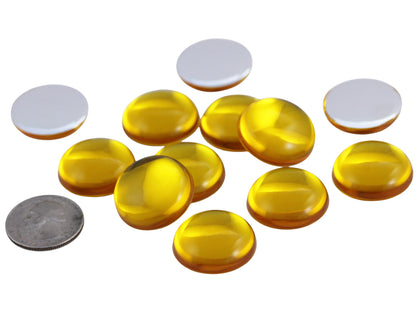 Goldtopas Runde Cabochons mit flachem Rücken