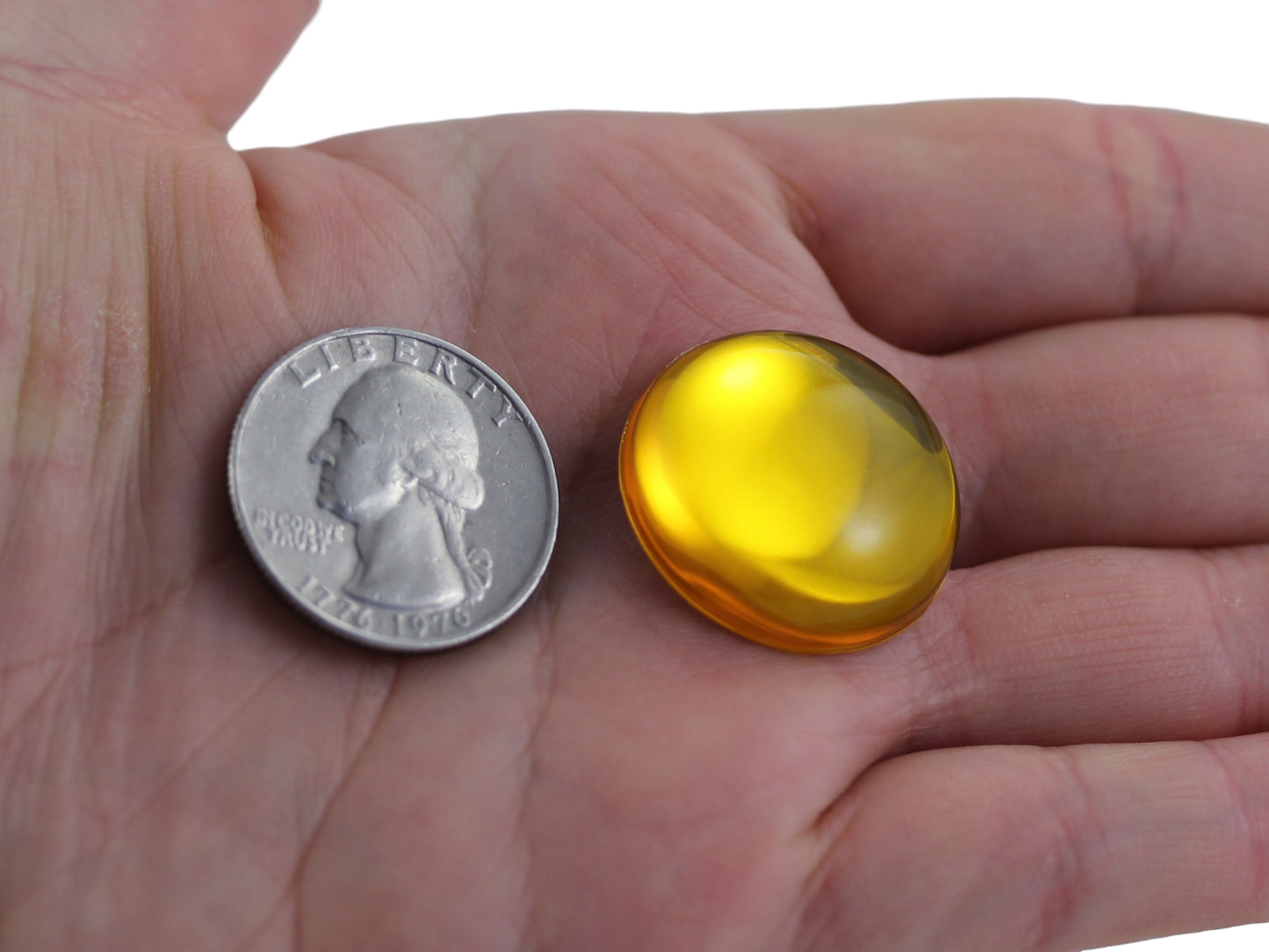 Goldtopas Runde Cabochons mit flachem Rücken