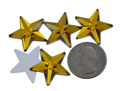 Goldtopas mit flacher Rückseite Stern Edelsteine