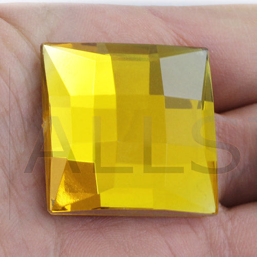 gold topaz square extra large big huge jumbo flat back acrylic gems plastic rhinestones for craft gemstones body jewels face skin cabochons embellishments cosplay prop making jewelry making party diy crafts costume making scrapbooking high quality allstarco décor stones larp events film making