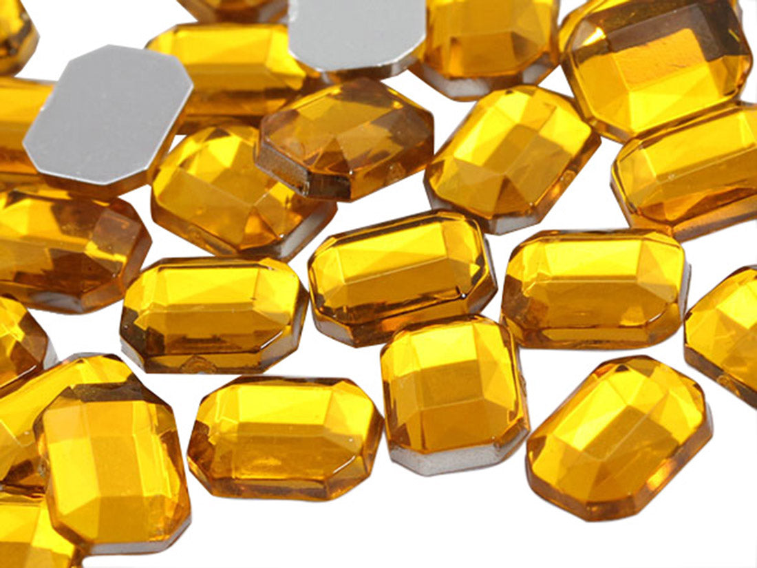 gold topaz octagon flat back acrylic gems plastic rhinestones for craft gemstones body jewels face skin cabochons embellishments cosplay prop making jewelry making party diy crafts costume making scrapbooking high quality allstarco décor stones larp events film making
