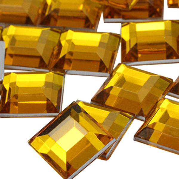 gold topaz square flat back acrylic gems plastic rhinestones for craft gemstones body jewels face skin cabochons embellishments cosplay prop making jewelry making party diy crafts costume making scrapbooking high quality allstarco décor stones larp events film making