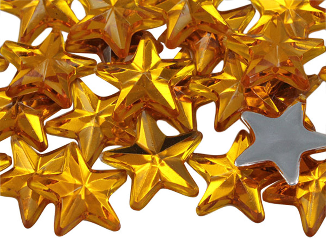 gold topaz star flat back acrylic gems plastic rhinestones for craft gemstones body jewels face skin cabochons embellishments cosplay prop making jewelry making party diy crafts costume making scrapbooking high quality allstarco décor stones larp events film making