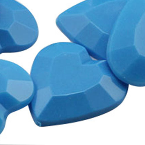 blue tourquoise heart flat back acrylic gems valentine's day love gift girlfriend boyfriend mom dad family plastic rhinestones for craft gemstones body jewels face skin cabochons embellishments cosplay prop making jewelry making party diy crafts costume making scrapbooking high quality allstarco décor stones larp events film making