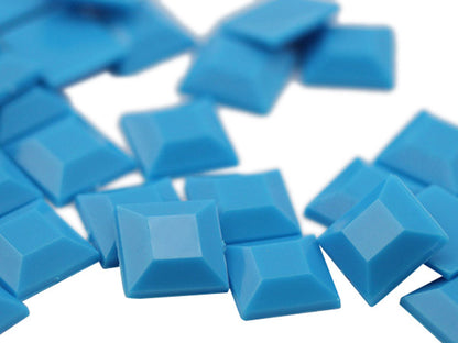 blue tourquoise square flat back acrylic gems plastic rhinestones for craft gemstones body jewels face skin cabochons embellishments cosplay prop making jewelry making party diy crafts costume making scrapbooking high quality allstarco décor stones larp events film making