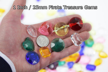 acrylic pointed back point back gems treasure jewels plastic gemstones for games parties pirate bounty hunt stones for treasure chests party favors center pieces table scatters theatrical swashbuckler jewels props larp easter egg hunt allstarco