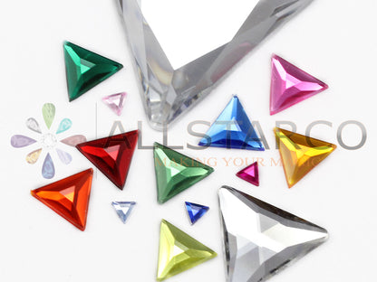 triangle flat back acrylic gems plastic rhinestones for craft gemstones body jewels face skin cabochons embellishments cosplay prop making jewelry making party diy crafts costume making scrapbooking high quality allstarco décor stones larp events film making