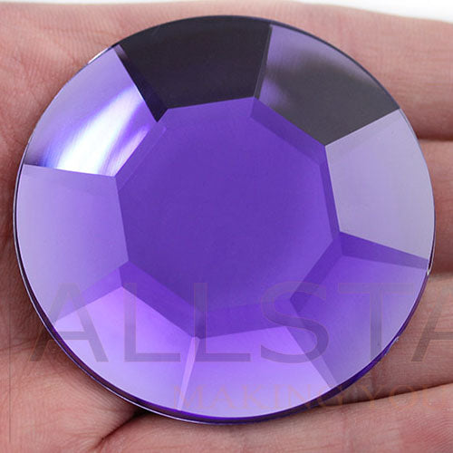 purple violet extra large big jumbo huge round circle flat back acrylic gems plastic rhinestones for craft gemstones body jewels face skin cabochons embellishments cosplay prop making jewelry making party diy crafts costume making scrapbooking high quality allstarco décor stones larp events film making card making crafting school kids fun creative