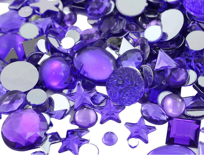Purple Violet Flat Back Gems In Bulk
