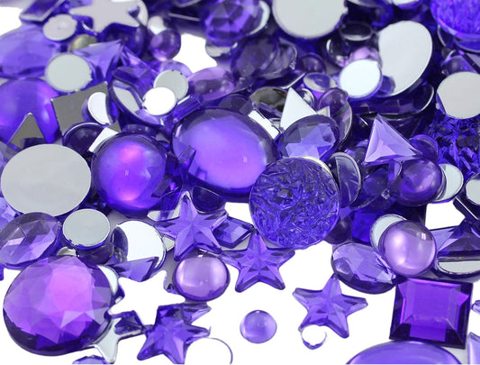 Purple Violet Flat Back Gems In Bulk