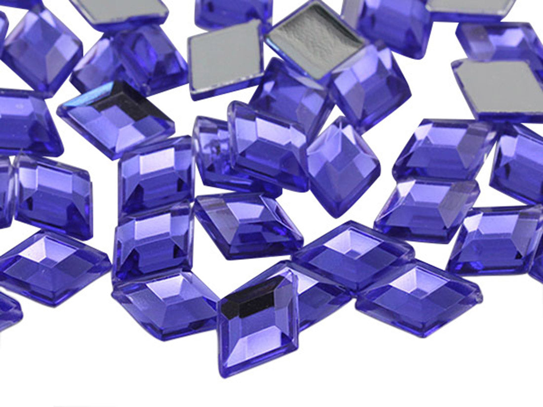 purple violet diamond flat back acrylic gems plastic rhombus rhinestones for craft gemstones body jewels face skin cabochons embellishments cosplay prop making jewelry making party diy crafts costume making scrapbooking high quality allstarco décor stones larp events film making