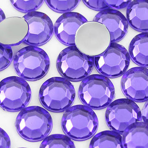 purple violet round circle flat back acrylic gems plastic rhinestones for craft gemstones body jewels face skin cabochons embellishments cosplay prop making jewelry making party diy crafts costume making scrapbooking high quality allstarco décor stones larp events film making card making crafting school kids fun creative