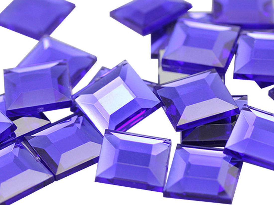 purple violet square flat back acrylic gems plastic rhinestones for craft gemstones body jewels face skin cabochons embellishments cosplay prop making jewelry making party diy crafts costume making scrapbooking high quality allstarco décor stones larp events film making