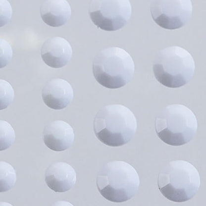 white chalk opaque  3 sizes 4mm 6mm 8mm round sticky rhinestones stick on gems self adhesive jewels lead free  face stones party cosplay face gemstones rhinestones card making invitations body jewels skin phone craft embellishments with glue sparkle crafting scrapbooking diy peel and stick halloween birthday wedding shinny allstarco plastic sticky back jewels stickon stick-on rave jewels diy flat back